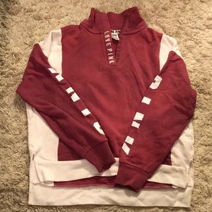 Pink and white PINK sweatshirt